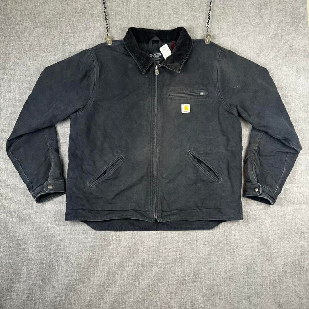 Carhartt Faded Black Detroit Jacket Blanket lined interior